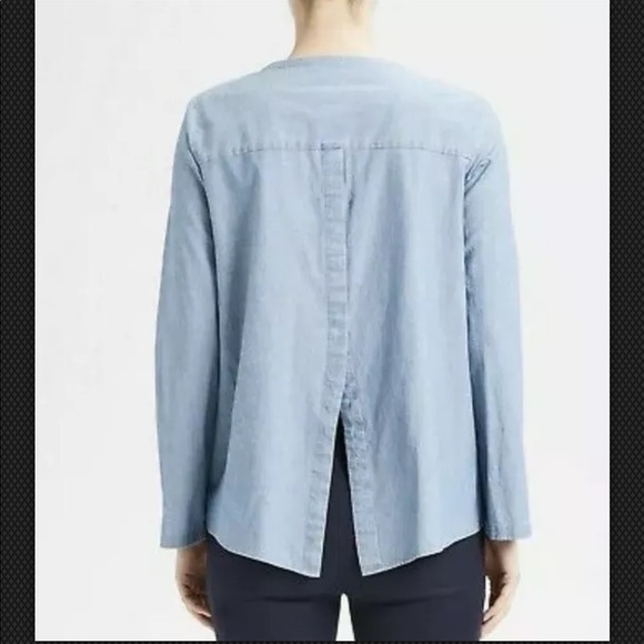 Theory ofeliah Chambray Split Back Shirt- NWT! - Picture 2 of 3